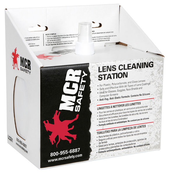 Lens Cleaning Station for Plastic, Polycarbonate and glass lenses - Spill Control